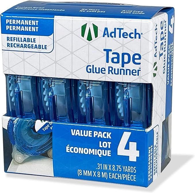 AdTech 5603 Permanent Crafter's Tape, 0.31" x 315", Pack of 4 | Amazon (US)