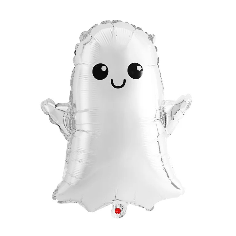 17.1" Foil Balloon Ghost, Summer Frights Party Decoration, by Way to Celebrate, Silver | Walmart (US)
