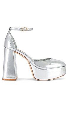 Larroude Ari Pump in Silver from Revolve.com | Revolve Clothing (Global)