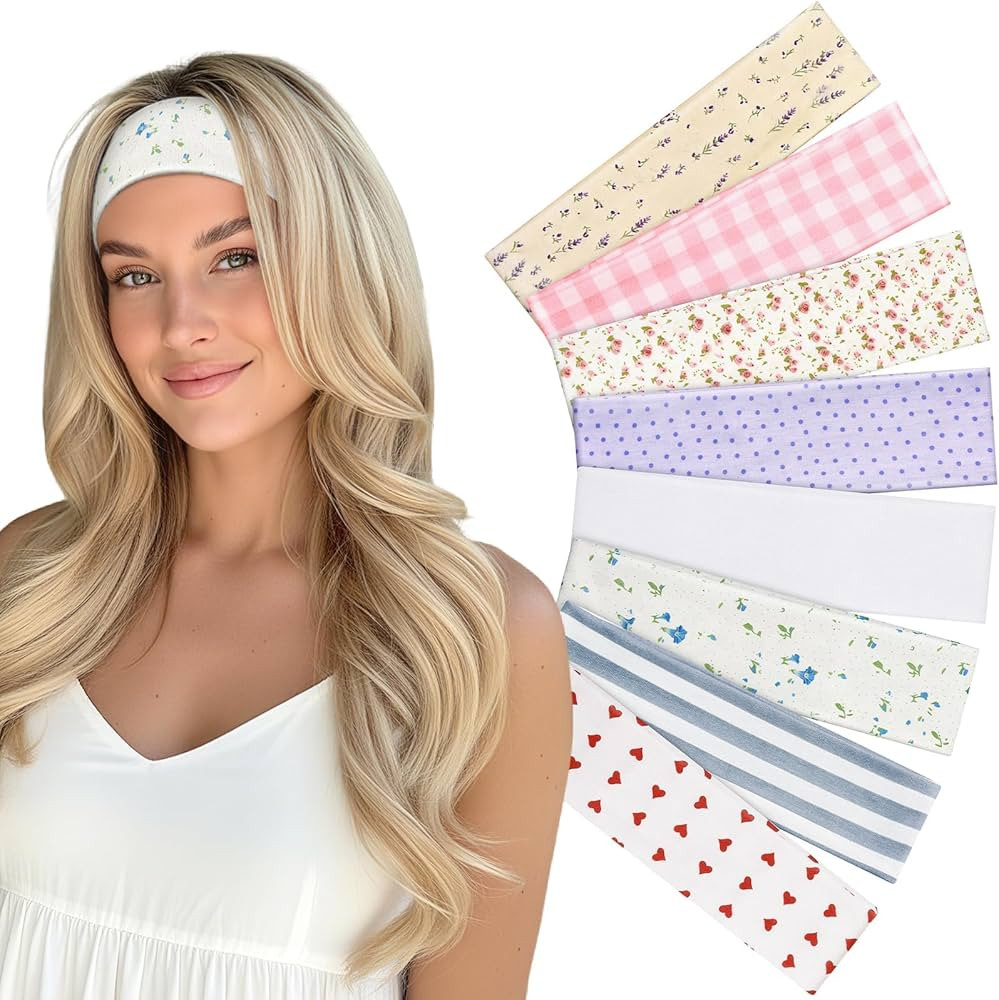 Gift for Women 8pcs Fashion Headband: Headbands for Women Girls Valentines Day Gifts for Her Woma... | Amazon (US)
