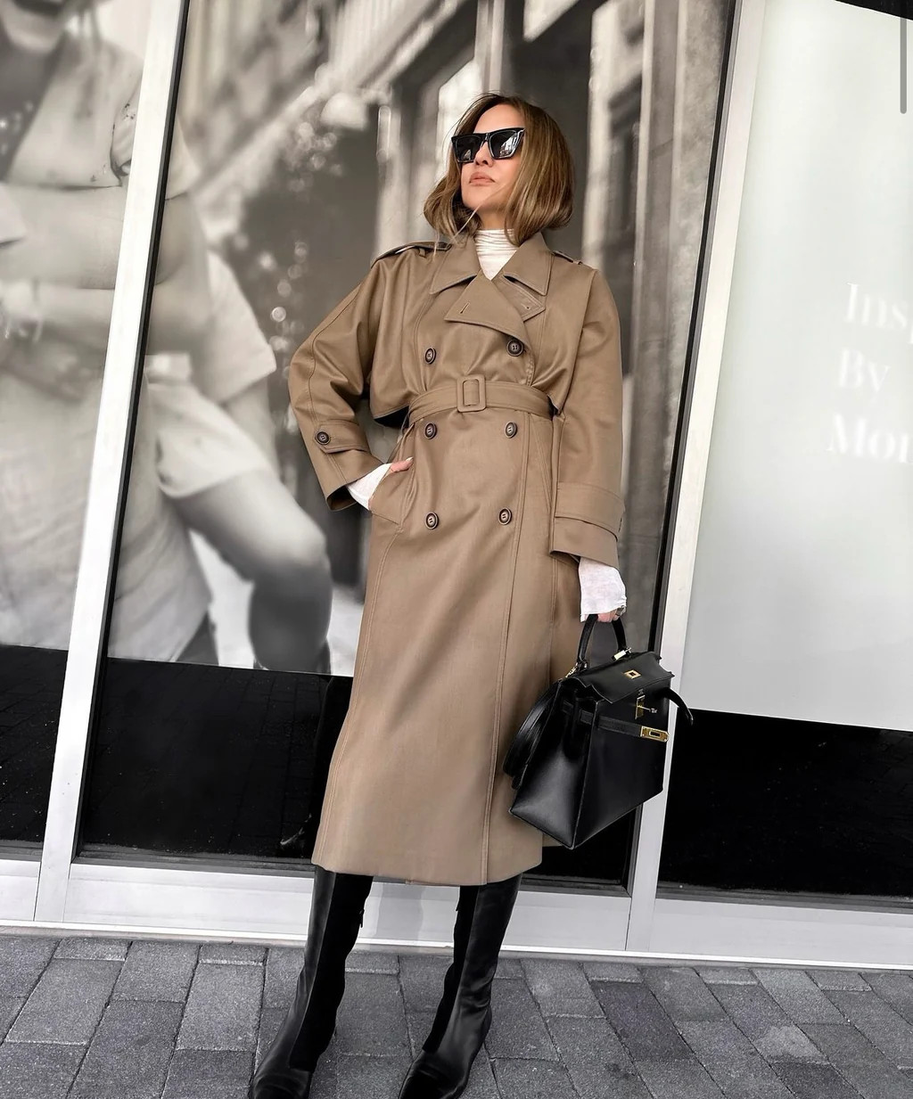 Brioni Trench Coat Khaki | Marcela London