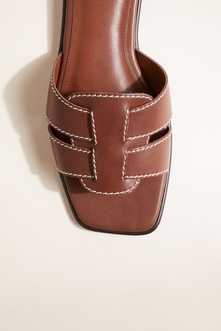 Sandals - Low heel - Brown - Ladies | H&M US | H&M (US + CA)