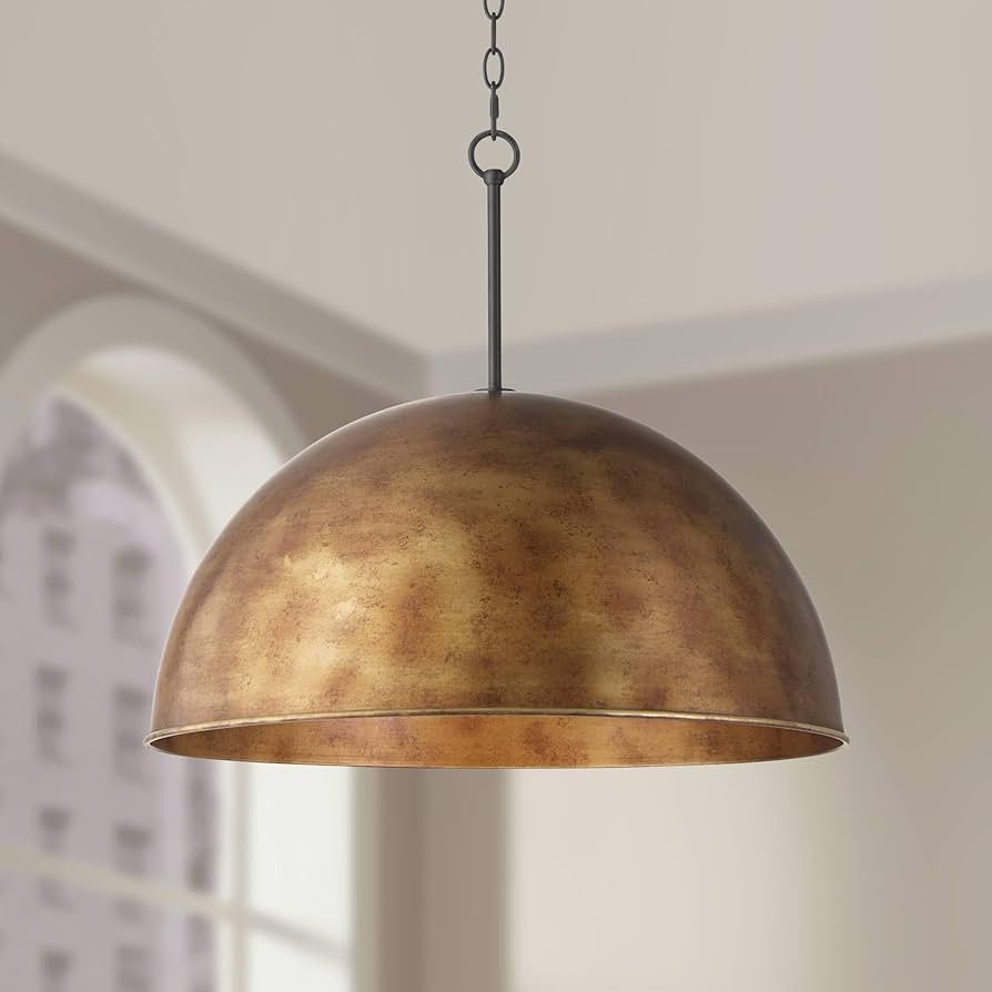 Julian 24" Wide Rustic Bronze 4-Light Dome Pendant Light Fixture | Amazon (US)