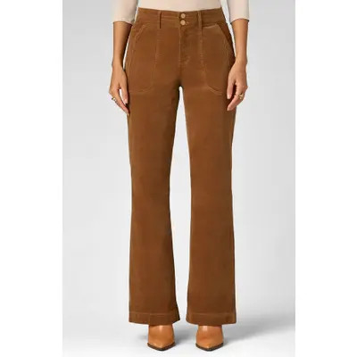 Wit & Wisdom Madison 'Ab'Solution High Waist Bootcut Corduroy Pants in Dusty Spruce at Nordstrom, Size 12 | Nordstrom