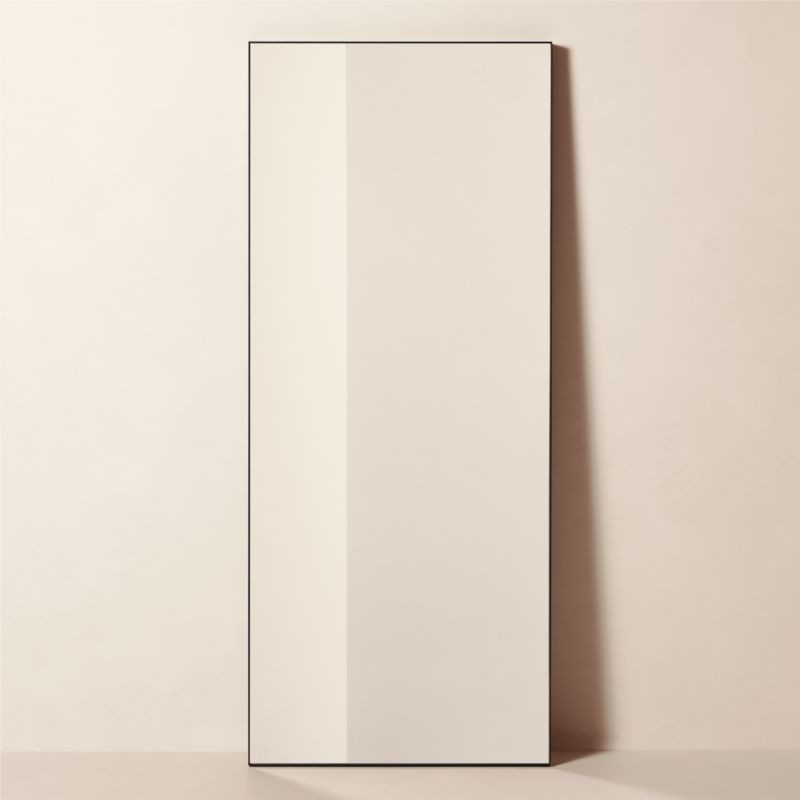 Infinity Modern Black Full-Length Floor Mirror 32"x76" + Reviews | CB2 | CB2