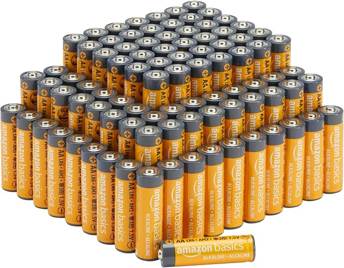 Amazon Basics 100-Pack AA Alkaline Batteries, 1.5 Volt, 10-Year Shelf Life, Reliable | Amazon (US)