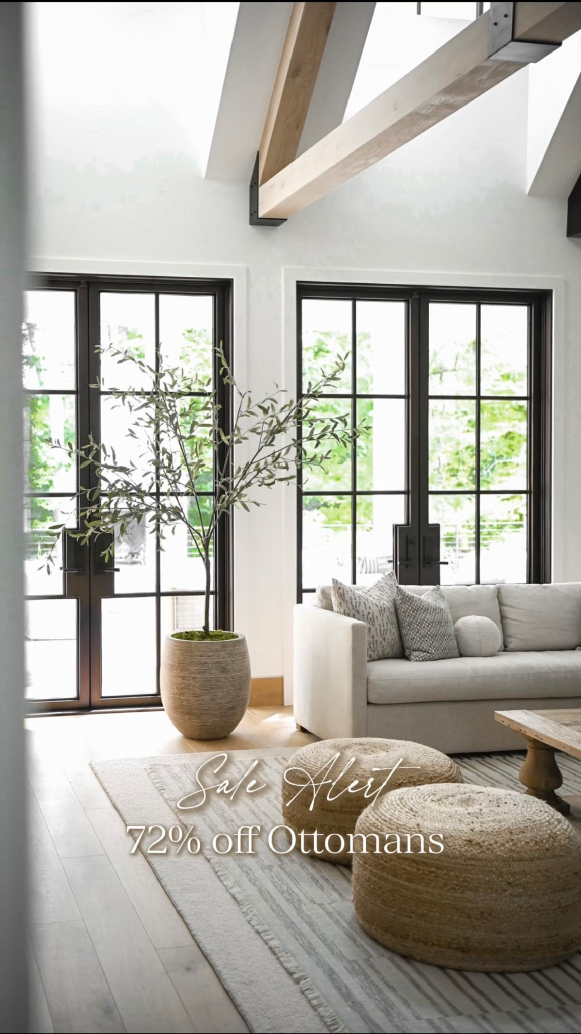 Our ottomans are 72% off for TODAY ONLY!  We have had ours for over five years and I love the way that they fill the space in between the coffee table and the TV.  They also bring some beautiful texture to the room.  

#LTKHome #LTKSaleAlert