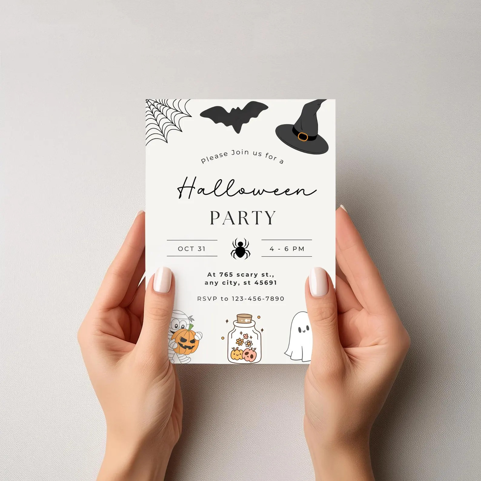 Halloween Party Invitation Printable Instant Download and Custom Your Halloween Invite Template i... | Etsy (US)