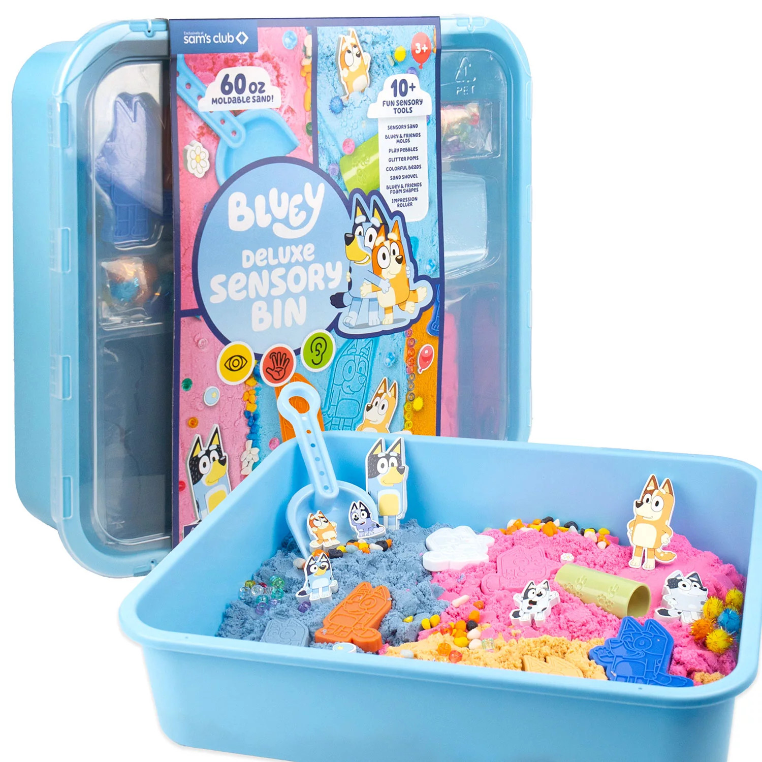 Bluey Heeler Family Sensory Bin with Reusable Play Case & Storage | Sam's Club