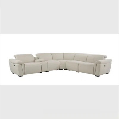Beige Boucle Sectional Sofa With 2 Power Recliners | Wayfair North America
