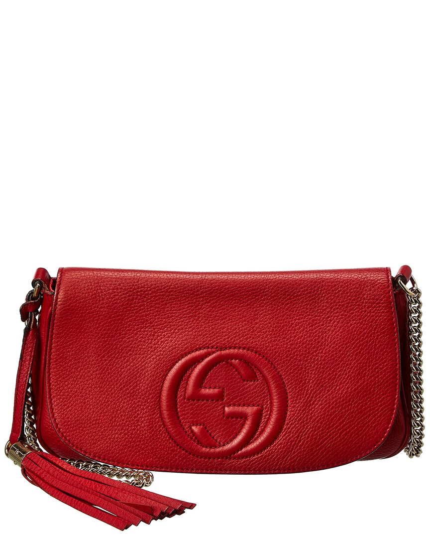 Gucci Red Leather Chain Soho Bag | Ruelala