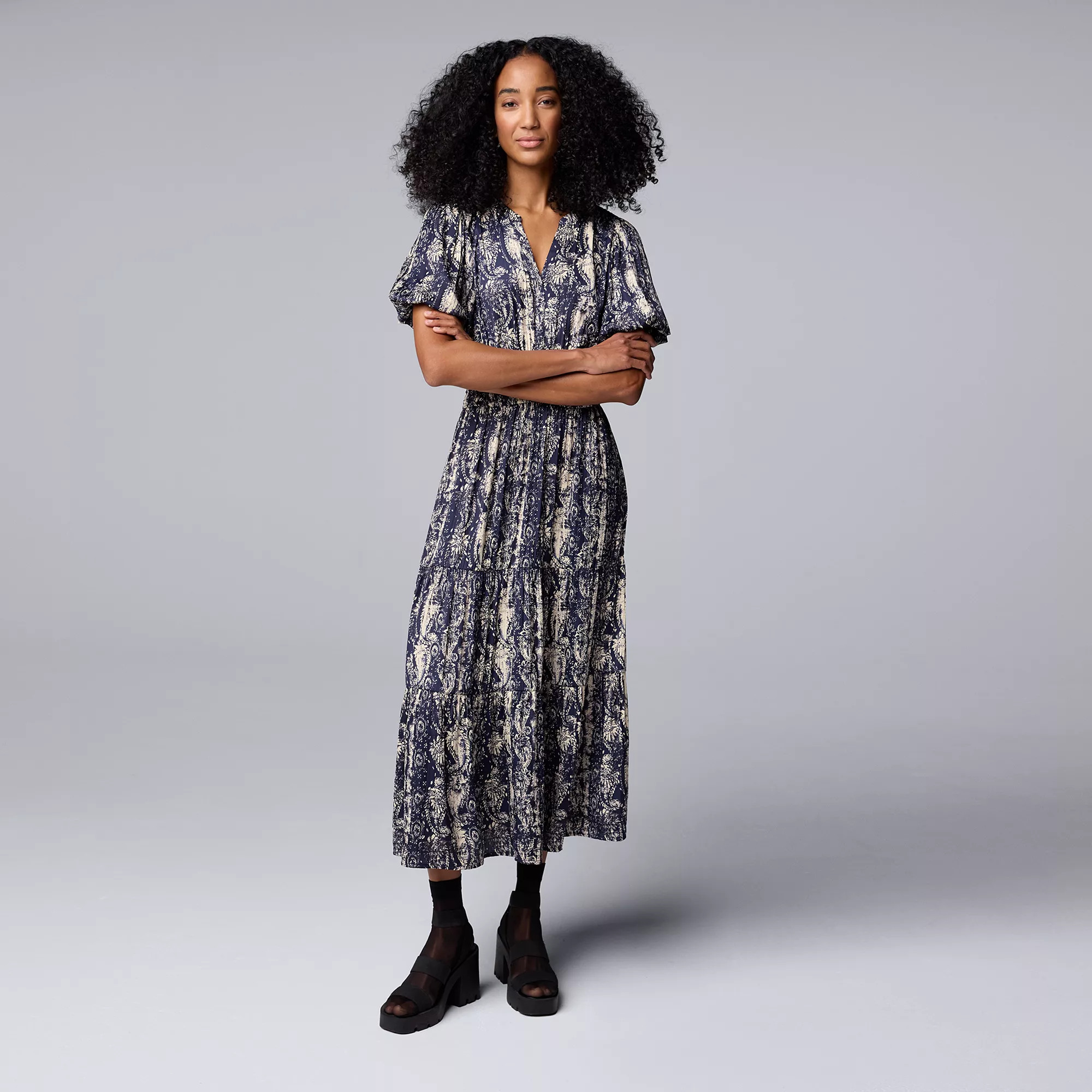 Petite Simply Vera Vera Wang Maxi Fem Dress | Kohl's