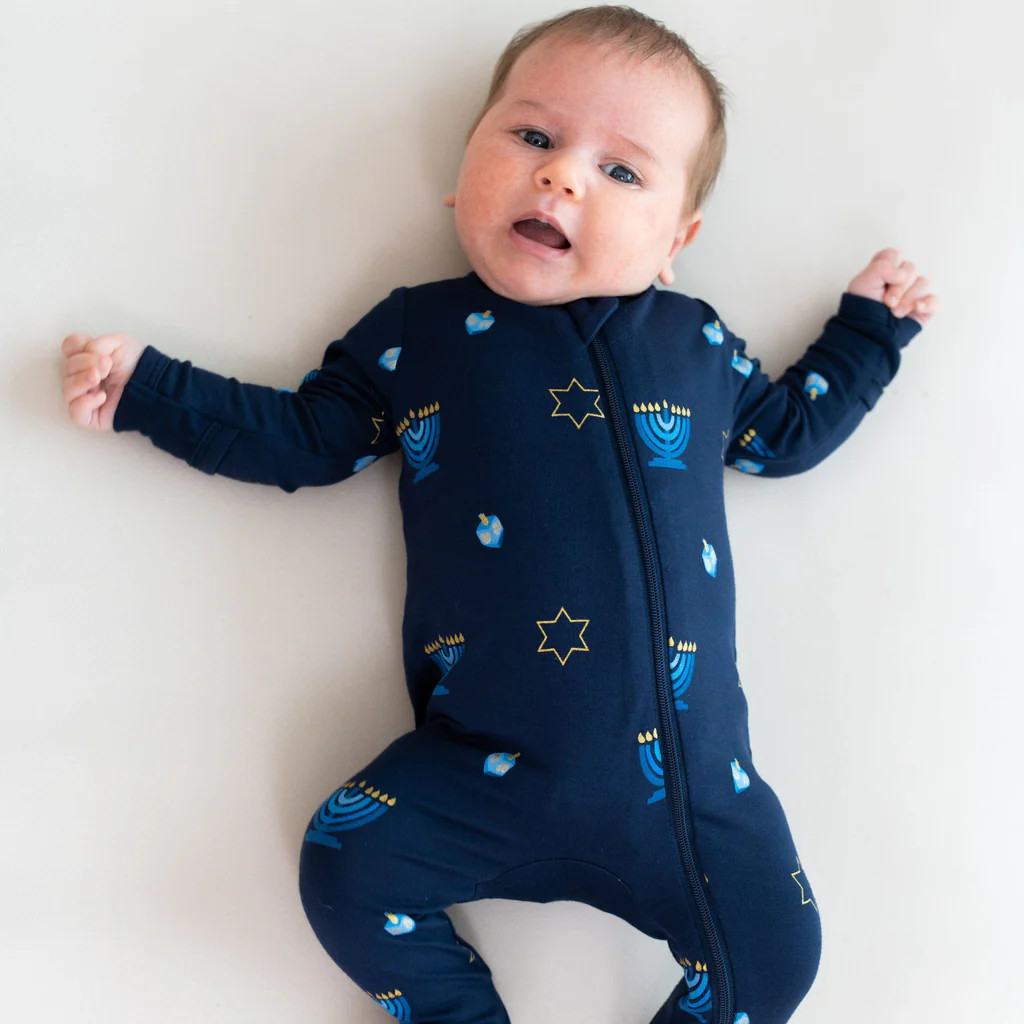 Zippered Footie in Hanukkah | Kyte BABY