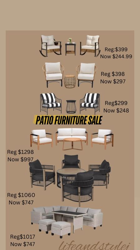 Outdoor patio furniture sale!!! 

#LTKHome #LTKVideo #LTKFamily