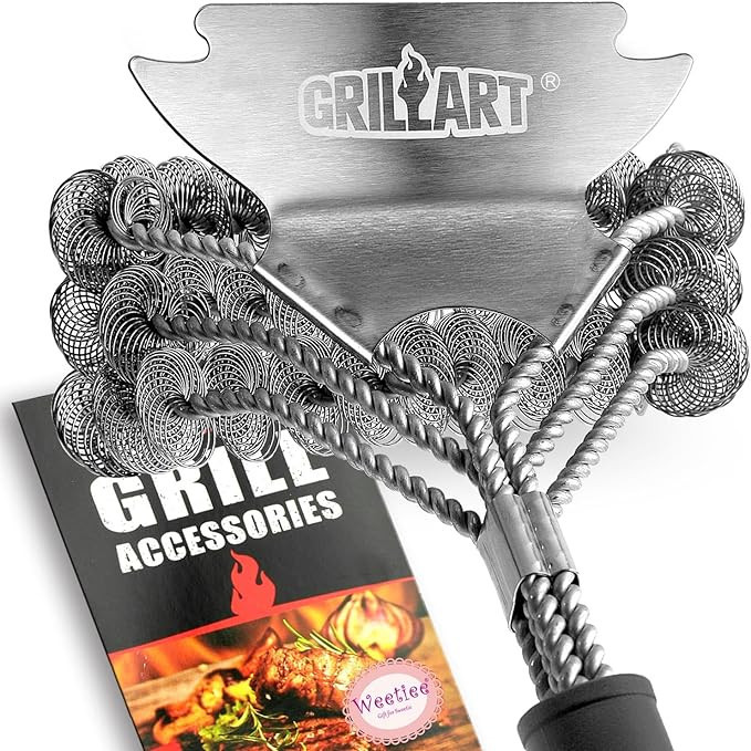 Grill Brush and Scraper Bristle Free – Safe BBQ Brush for Grill – 18'' Stainless Grill Grate ... | Amazon (US)