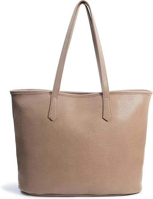 Zipper Tote Bag for Women Soft Vegan Leather Handbag for Work, Travel & Everyday Use | Amazon (US)