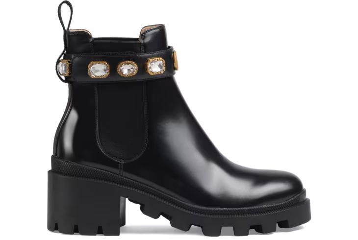 Gucci Leather ankle boot with belt | Gucci (US)
