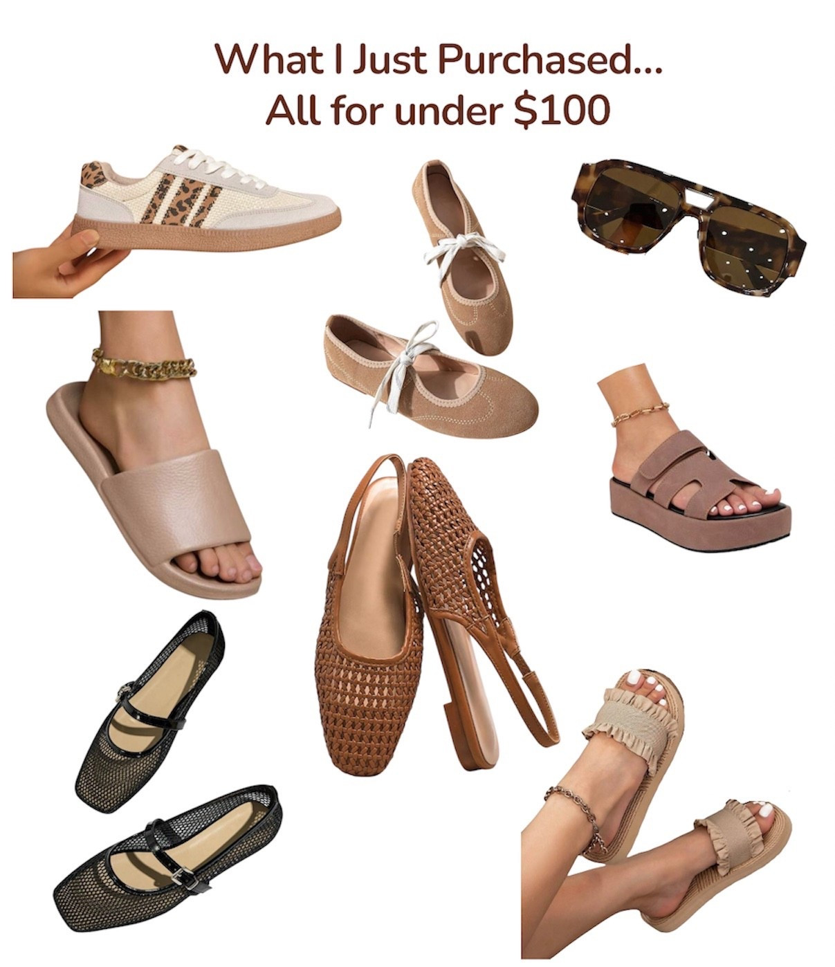 YES — you read that right 😳👏
Apparently I was very overdue for some spring/summer shoes… because tell me how I scored ALL of these for under $100 TOTAL 🤯

I stacked coupons, caught the sales, and ended up with so many good dupes 👀
Neutral, comfy, and easy to style with everything — my kinda finds.

✨ Stay tuned for a try-on haul once they arrive
🛍 Or grab them now while they’re still on sale + coupons are good

👉 Shop everything linked here!

#SpringShoes
#SummerShoes
#NeutralStyle
#EverydayStyle
#ShoeHaul
#BudgetFinds
#AffordableFashion
#DupesOnABudget
#StyleForLess
#FashionDeals

#LTKgrwm #LTKSaleAlert #LTKootd