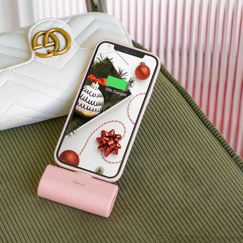 iWALK Mini Portable Charger for iPhone with Built in Cable[Upgraded], 3350mAh Ultra-Compact Power Ba | Amazon (US)