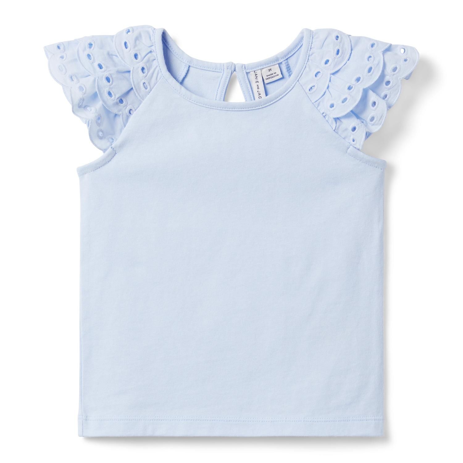 Eyelet Sleeve Jersey Top | Janie and Jack