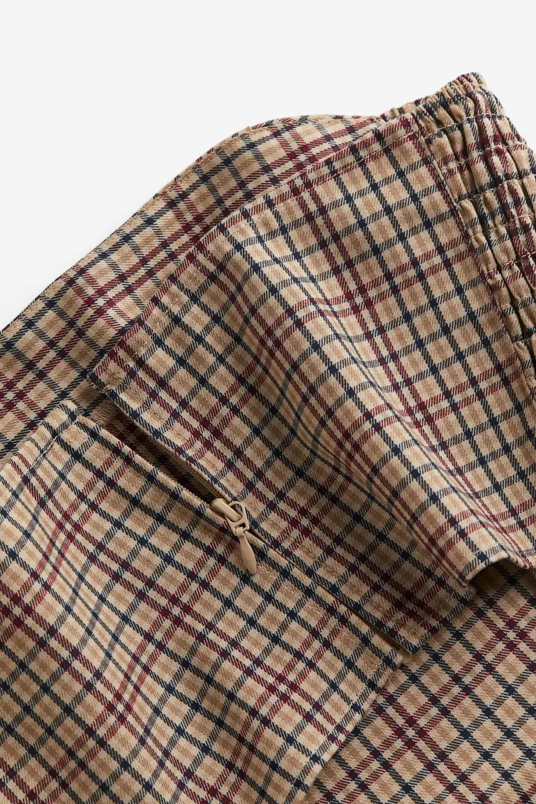 Corset top - Beige/plaid - Ladies | H&M US | H&M (US + CA)