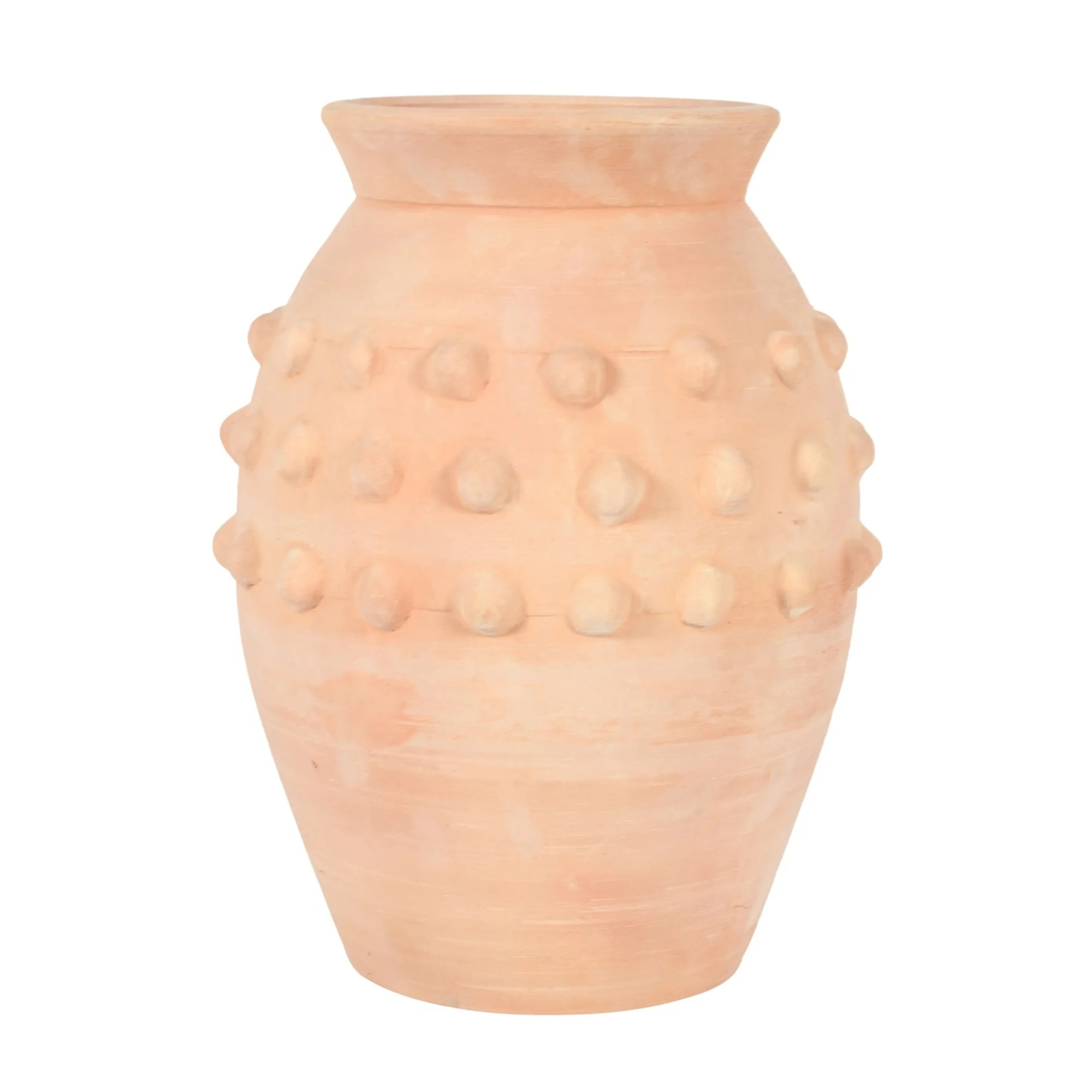 BIDK Home Solid Beaded Terracotta Vase - 10.75" - Brown | Walmart (US)