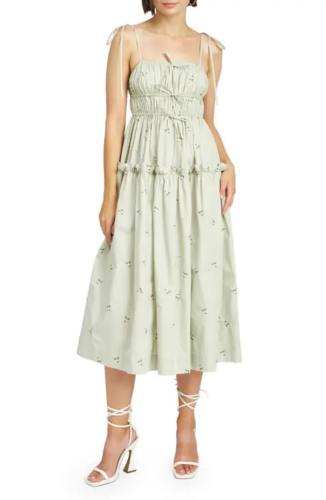 Reagan Floral Embroidered Cotton Dress | Nordstrom