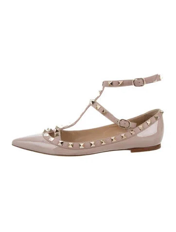 Valentino Rockstud Ballerina Flats | The Real Real, Inc.