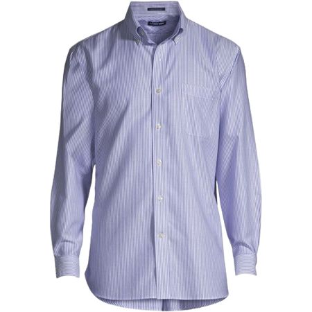 Men's Pattern No Iron Supima Oxford Dress Shirt | Lands' End (US)