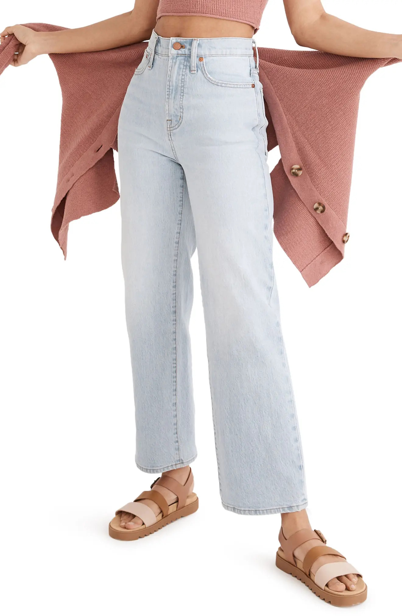 Madewell The Perfect Vintage Wide Leg Jeans in Edmunds Wash at Nordstrom, Size 24 | Nordstrom