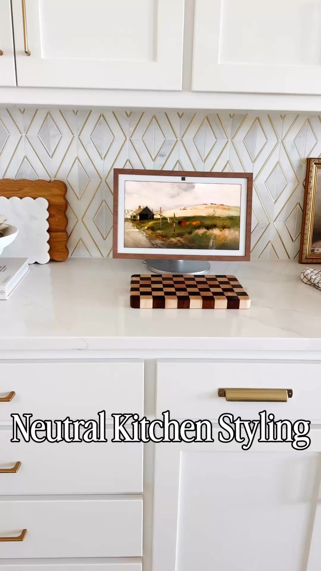 Neutral kitchen styling moment I keep coming back to 🤍 layering simple pieces like coffee table books, a wood board, and a decorative bowl instantly elevates your space without overcomplicating it. This is my go-to approach for creating a clean, designer look for less using everyday decor pieces you can mix and match. Perfect if you love that organic modern, Studio McGee inspired aesthetic with warm wood tones, soft neutrals, and subtle gold accents. Everything linked to recreate this look in your own kitchen ✨ Follow me on LTK for daily home decor, Amazon finds, and styling ideas.

#LTKHome #LTKSaleAlert