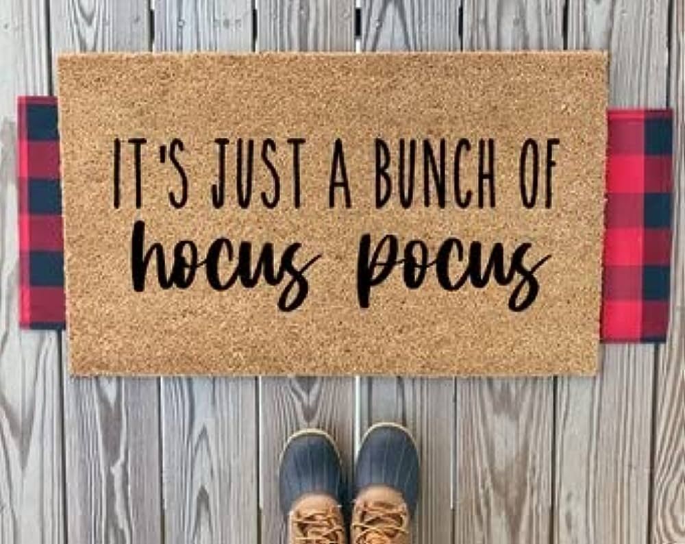 It's Just a Bunch of Hocus Pocus Doormat, Cute Halloween Doormat, Outdoor Fall Decor, Housewarmin... | Amazon (US)