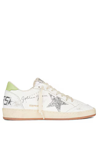 x REVOLVE Ball Star Sneaker in White, Silver, & Green | Revolve Clothing (Global)