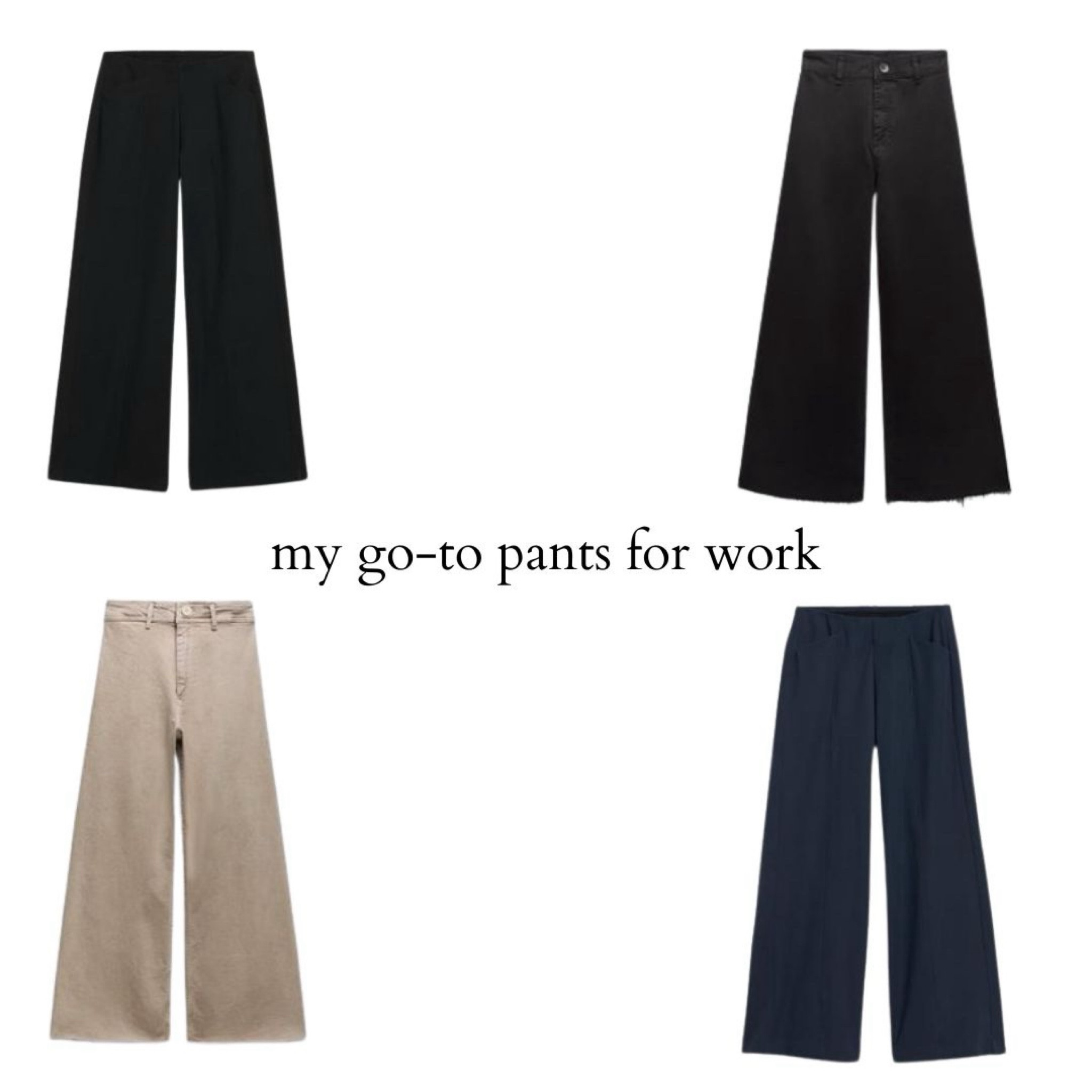 My go to work pants! I wear a small in the Old Navy and a 6 in the Zara! 

#LTKU #LTKstyletip #LTKworkwear