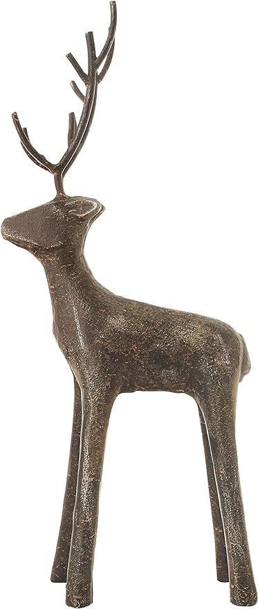 Creative Co-Op Metal Standing Deer Figures and Figurines, 13.25", Grey | Amazon (US)