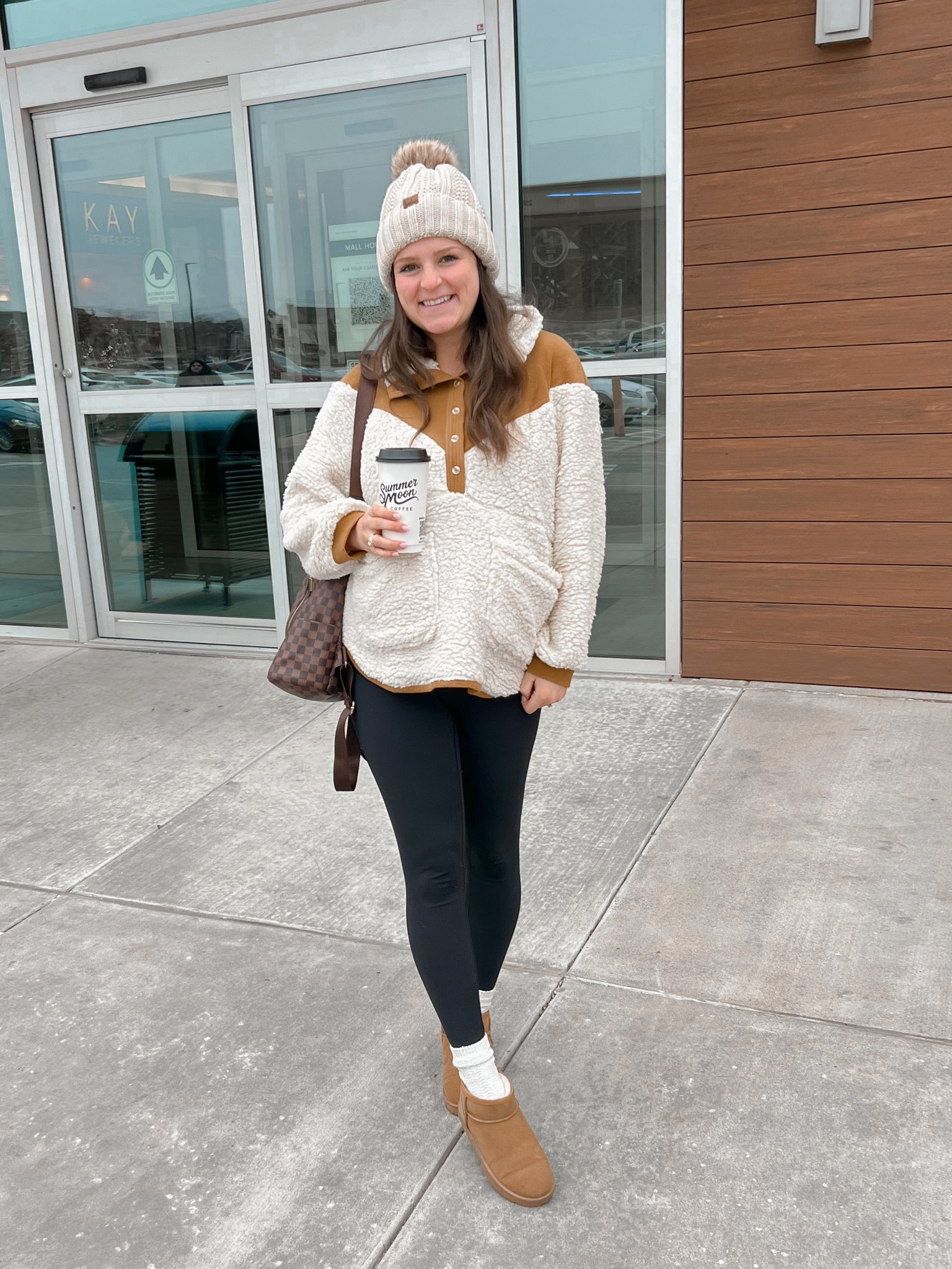 Cozy winter outfit! Sherpa pullover is sold out but linking a few others + some mini Ugg dupes :) 

Pullover: small in maternity, TTS
Maternity leggings: XS, size down
Mini Ugg dupes: linking some similar

Ugg dupes / Sherpa pullover / oversized Sherpa half zip / oversized Sherpa pullover / maternity outfit / winter maternity / maternity casual outfit / casual outfit / Amazon fashion / bump style / black leggings / Amazon leggings / maternity leggings 

#LTKstyletip #LTKbump #LTKshoecrush