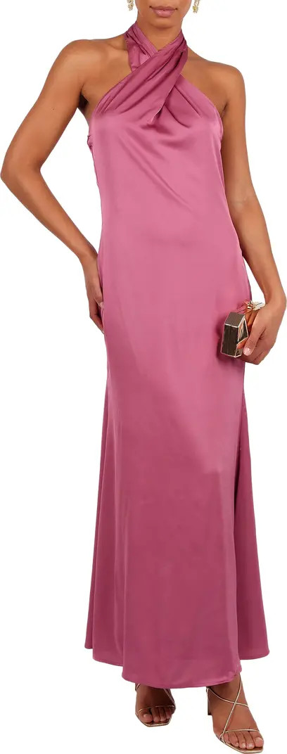 Satin Halter Gown | Nordstrom