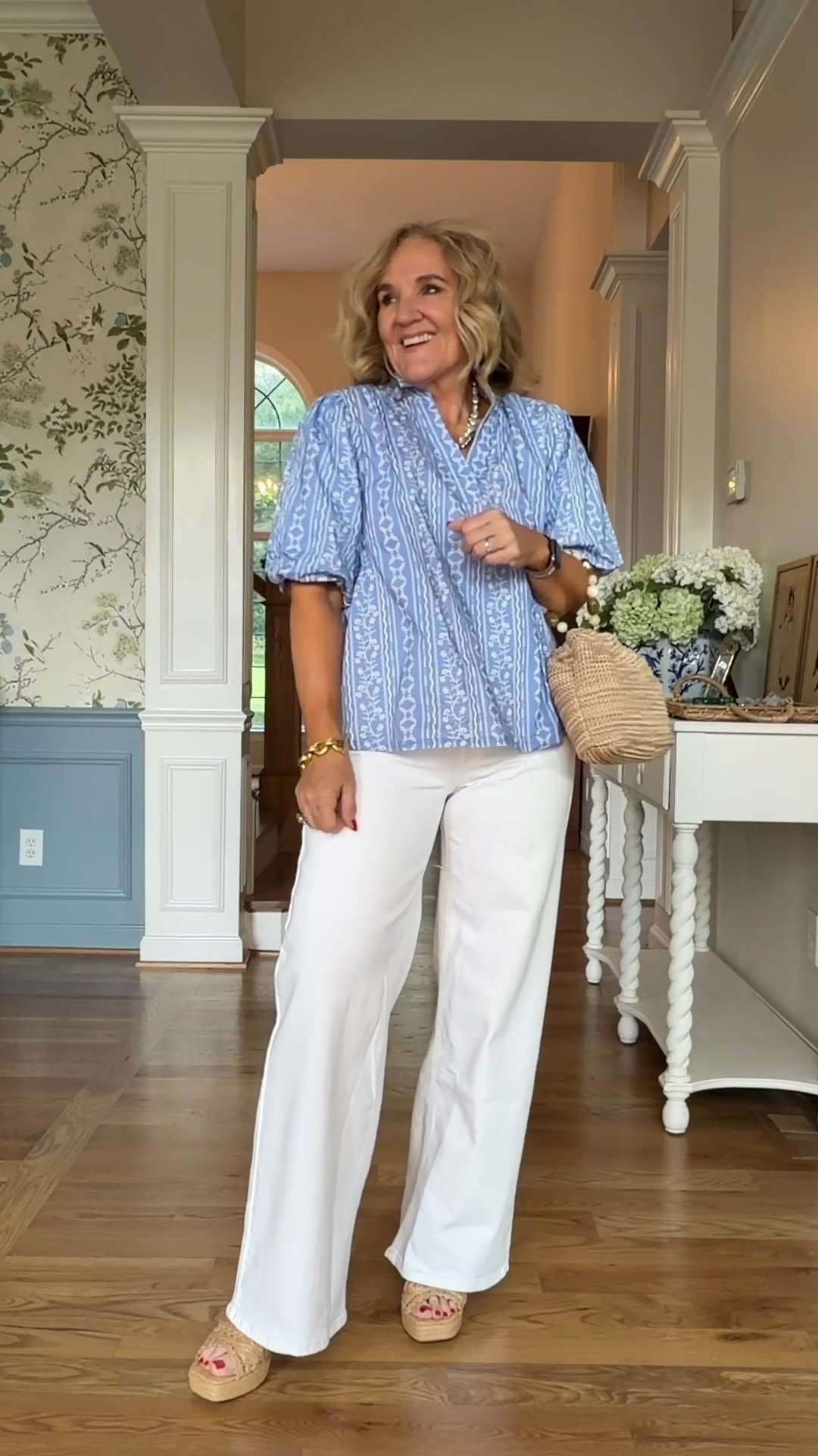 I’d wear this for lunch out, a casual summer gathering, vacation dinners, or honestly just anytime I want to feel pulled together but comfortable. 🫶🏻

15% off one order with code NANETTE15 Wearing my regular size medium in all tops and dresses Size 29 in jeans. 

 #LTKootd #LTKSeasonal #LTKOver40