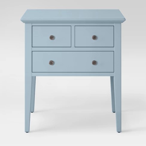 3 Drawer End Table Acoustic Aqua - Threshold™ | Target
