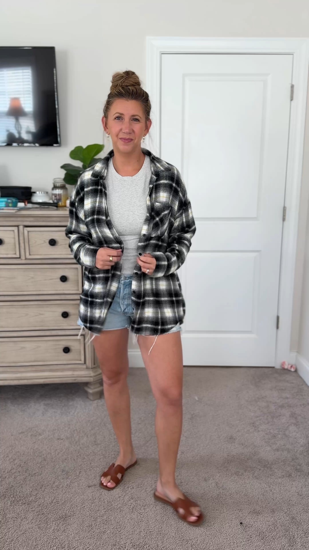 Perfect transition to fall with shorts and a flannel.
#flannelweather #falloutfit #outfit

#LTKSeasonal #LTKStyleTip #LTKSaleAlert