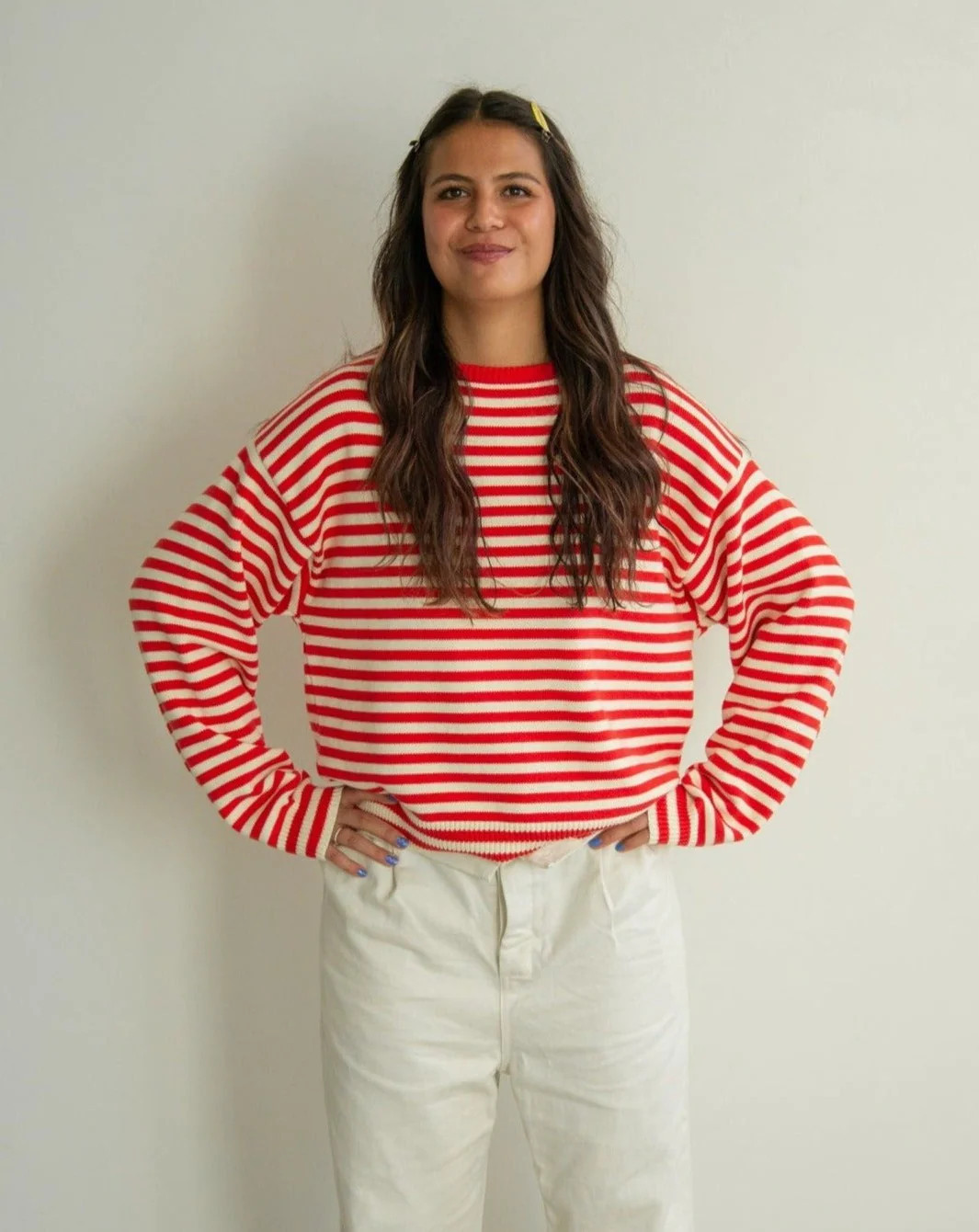 "I Can't Believe it's Not Vintage" Crewneck - Red Stripe | Sonderhaus