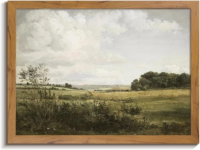 Gardenia Art Vintage French Country Field Canvas Wall Art Classical Countryside Landscape Paintin... | Amazon (US)