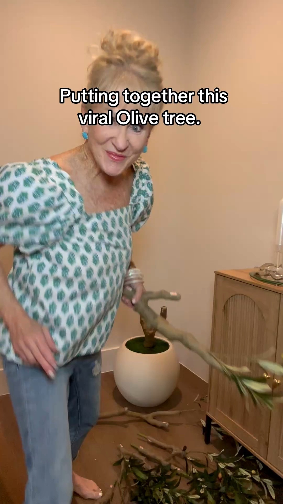 Let's put together this viral Olive tree from TikTok. So easy and so gorgeous! Link in my Bio at 
myhappyhomeforallseasons on TikTok. ❤️

#LTKHome #LTKdayinmylife #LTKvlog