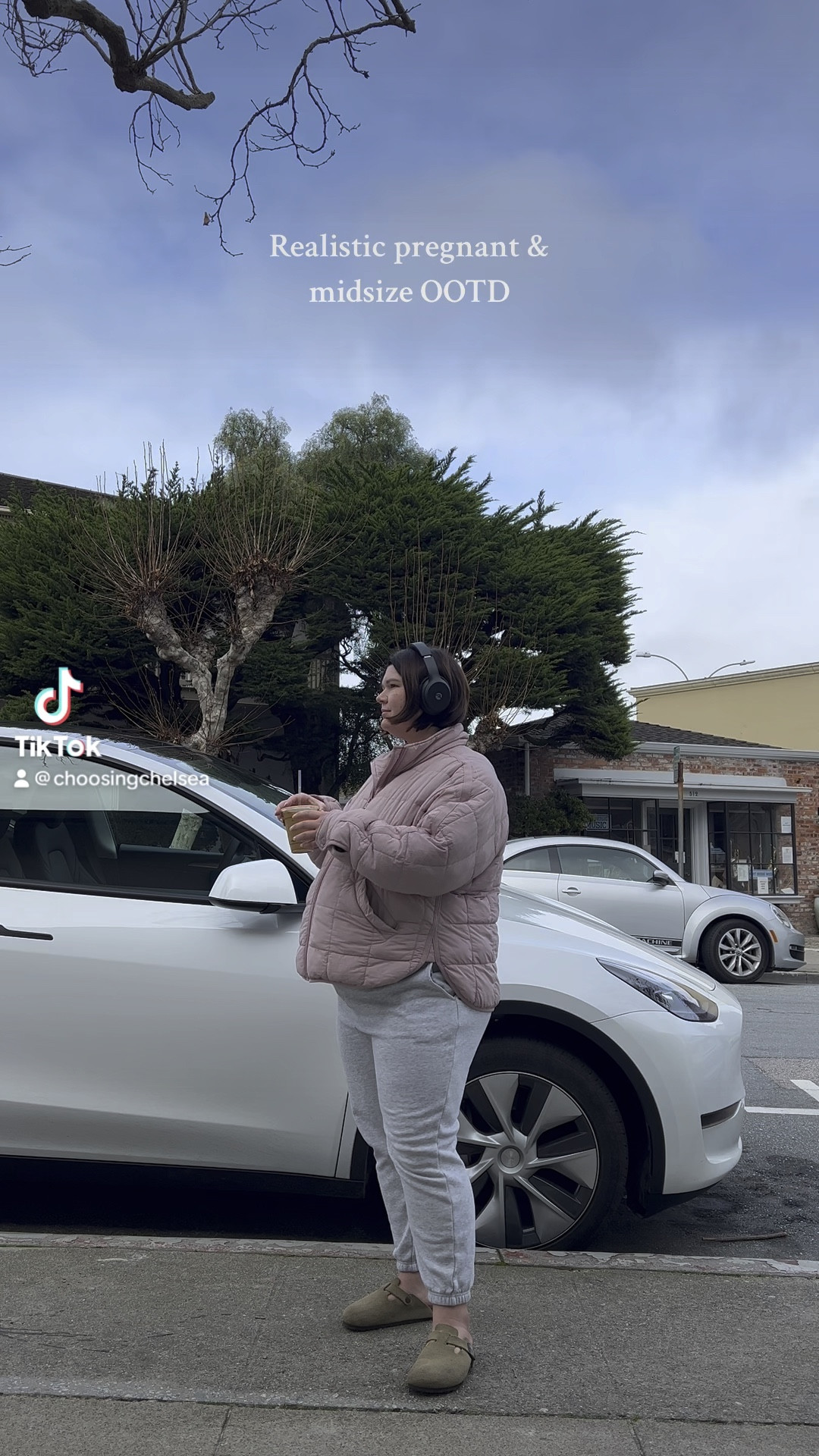 What I’m wearing midsize and pregnant at 37 weeks! Sweatpants from Fabletics size large, my fav Pippa puffer from free people in large also. And my Birkenstock bostons. Plus my fav headphones  

#LTKmidsize #LTKbump #LTKfitness