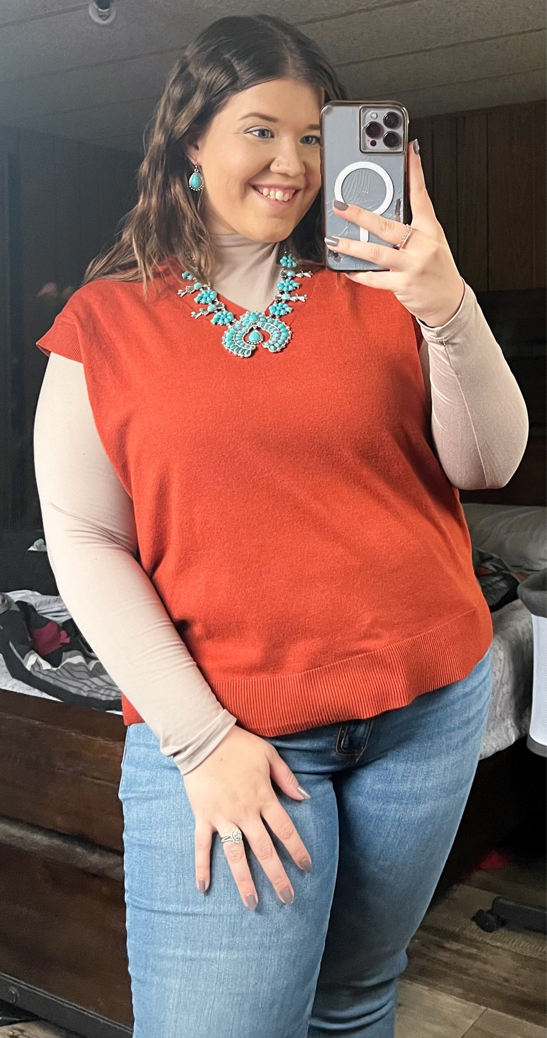 Fall Western-ish Fit ⚡️🖤 

#western #westernfashion
#westernstyle #westernoutfitinspo #westernoutfit #westernfit
#westerninfluencer #westernfitinspo #westernlifestyle #WesternPlusSize #Wrangler #WranglerJeans #WesternFallFit #SquashBlossom #turquoise #TemuJewelry  


#LTKstyletip #LTKfindsunder50 #LTKplussize