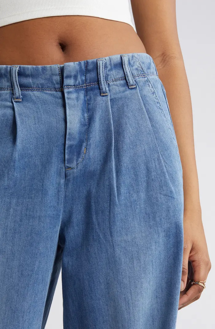 1822 Denim Pleated High Waist Super Wide Leg Jeans | Nordstrom | Nordstrom