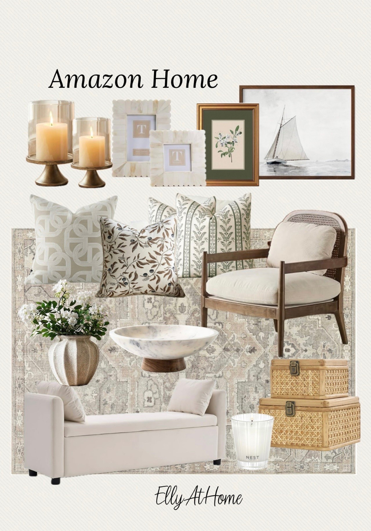 Amazon classic home styling! Shop throw pillows, wall artwork, vases, decor, rug, florals, accent chairs, bench + more. Free shipping.

#LTKdayinmylife #LTKHome #LTKSaleAlert