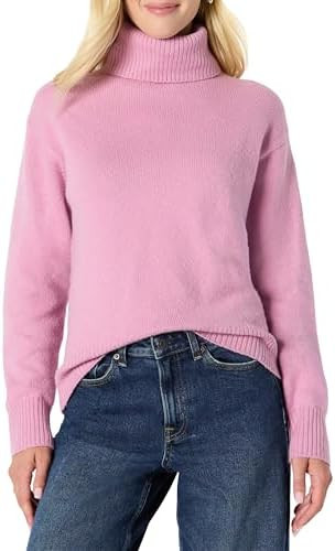 Amazon Essentials (Demi's Pick) Women's Relaxed-Fit Cotton Blend Turtleneck Pullover Sweater | Amazon (US)