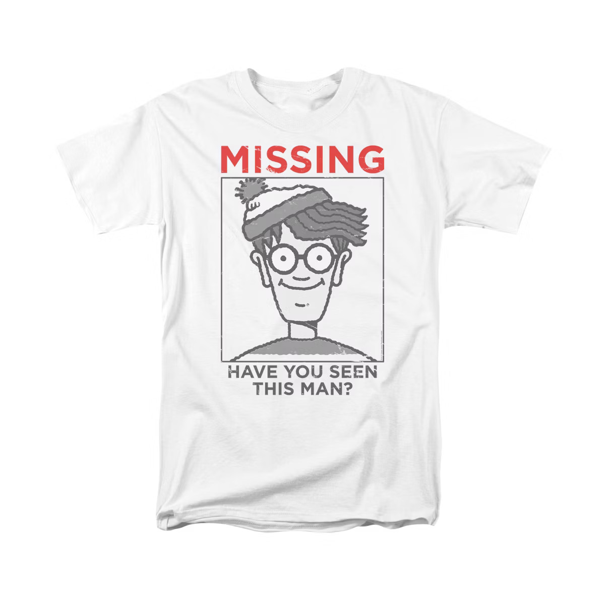 Wheres Waldo Missing Adult T Shirt, White, Medium | Target