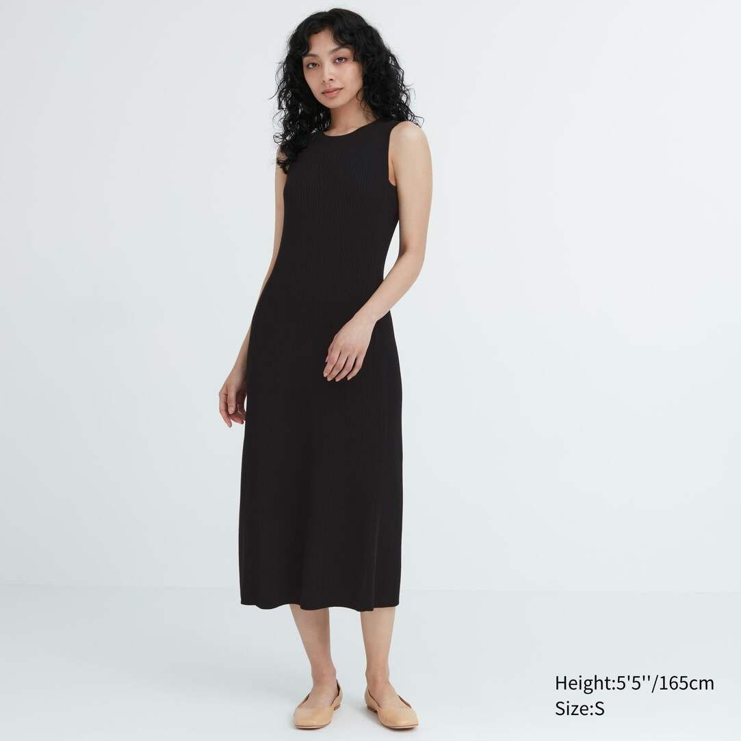 Cotton Blend Knit Sleeveless Dress | UNIQLO (UK)